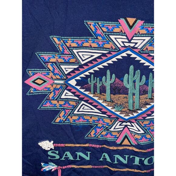Vintage San Antonio Shirt H.L. Miller USA 90s Cactus Southwest Graphic Tee Large - Picture 10 of 12